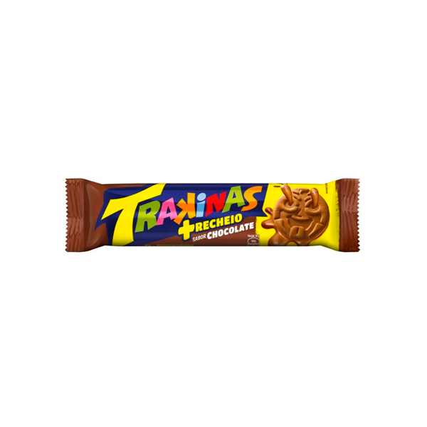 Biscoito Recheado Trakinas Chocolate 126g