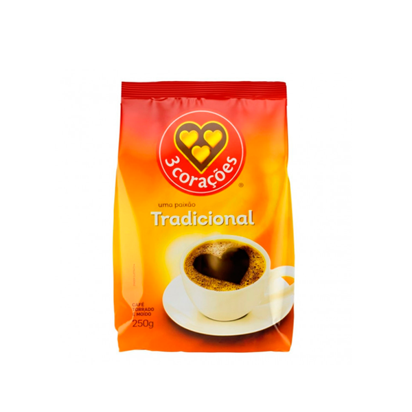 Café 3 Corações Tradicional 250g-Emporio-da-Terra