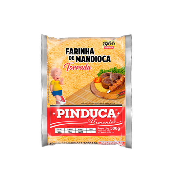 Farinha de Mandioca Torrada Pinduca 500g-Emporio-da-Terra