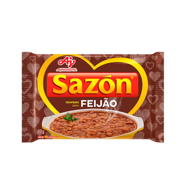 Sazon Feijão 12 saches 60g-Emporio-da-Terra